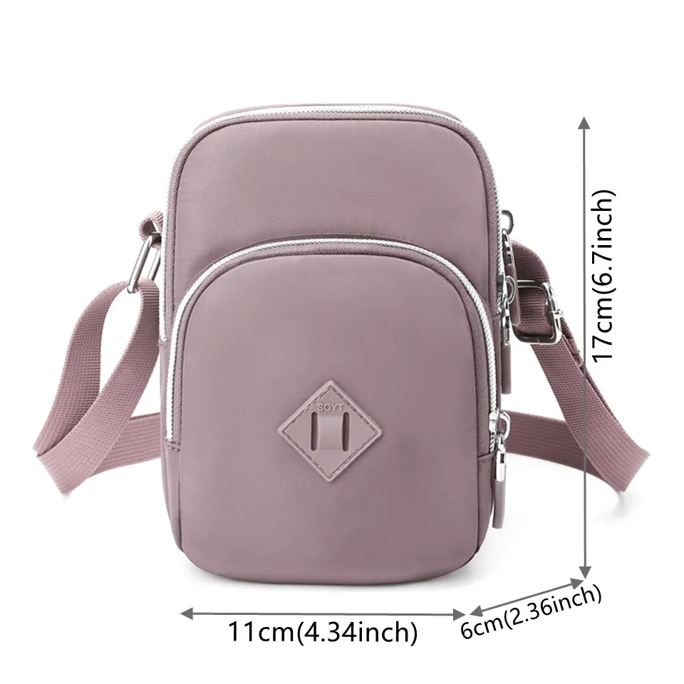 Fashion Women Crossbody Bag Shoulder Bag Casual Nylon Messenger Bag Multilayer Female Tote Travel Handbag