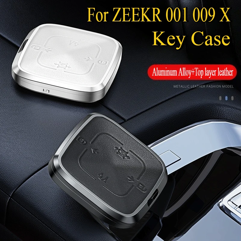 

For ZEEKR 001 2023 Aluminum Alloy Key Case Bluetooth Intelligent Entity 009 X Car Accessory Case Buckle Bag Keychain Keyring