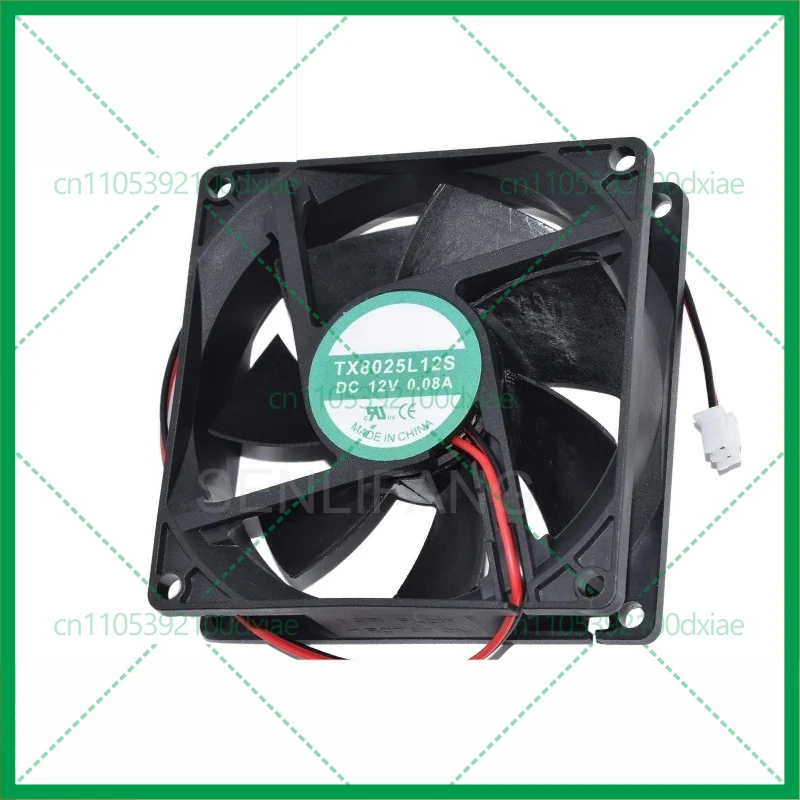 

2 шт. новый TX8025L12S DC 12 В 0,08 А 8025 8 см 80*80*25 мм ультра тихий охлаждающий вентилятор 2 провода