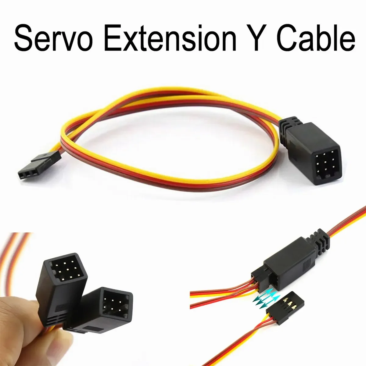 1to 2/3/4/5/6 Mini Servo Y line length is 350mm Cable Servo Extender Wire for Futaba JR RC Car HSP Traxxas Axial SCX10 TAMIYA