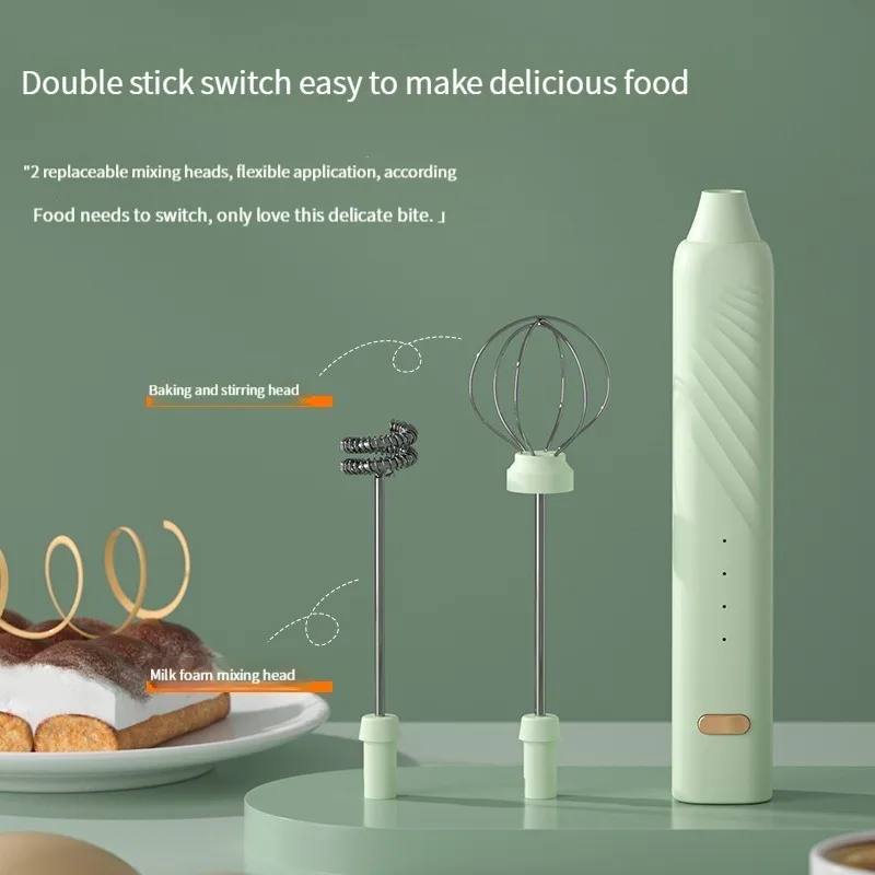 Pembuat Busa Susu Elektrik Pembuat Busa Kopi Pengocok Telur Pengaduk Mini Portabel Blender Minuman Mixer Dapur Alat Pengaduk Aksesori
