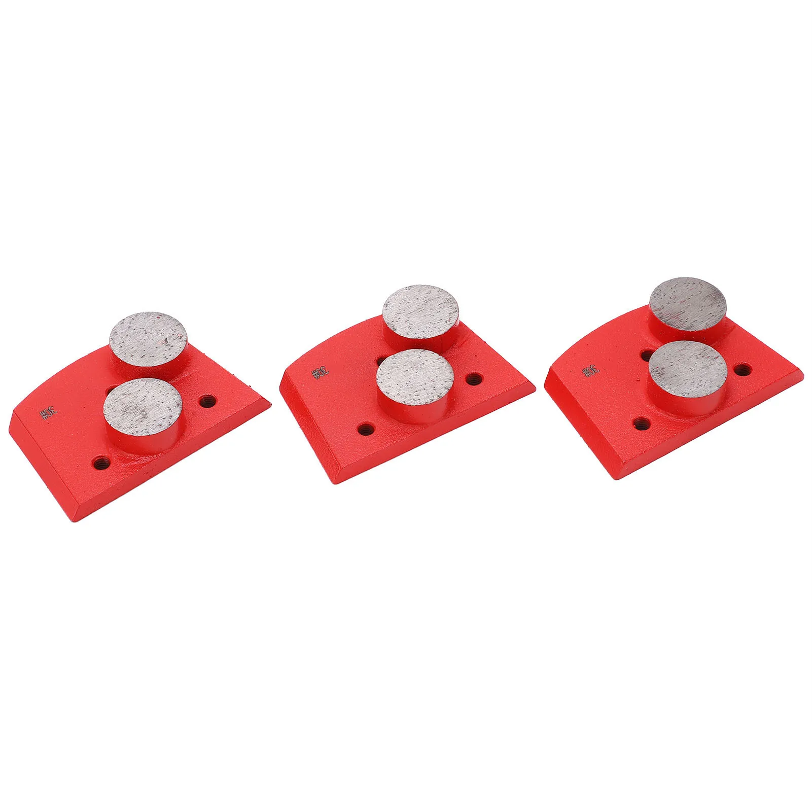 Grinding Pads Red Trapezoid 30# Grit 2 Cylindrical Teeth for Concrete Polishing  Sanding Pad Hardware Tools