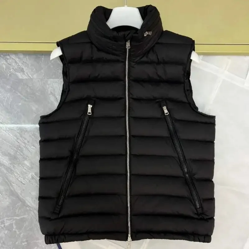 

Autumn Winter Leisure Men Down Vest Overall zipper decoration Hidden Hat coat Including NFC chips 95% white goose down filling