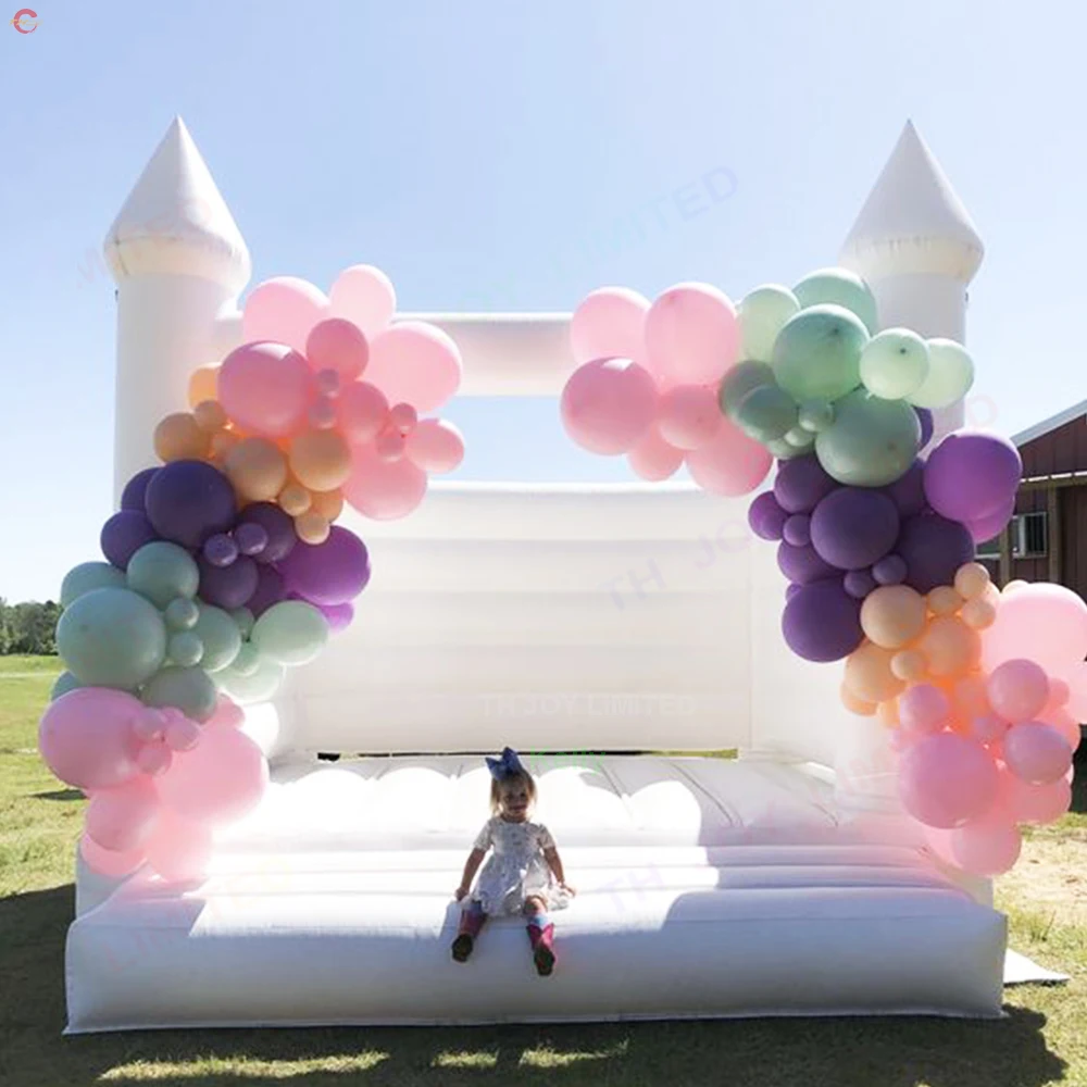 4x4m/13*13ft Custom Made Inflatable Wedding Bouncer Kids Unisex Air Jumping Bounce House for Sale with Blower Repair KIds