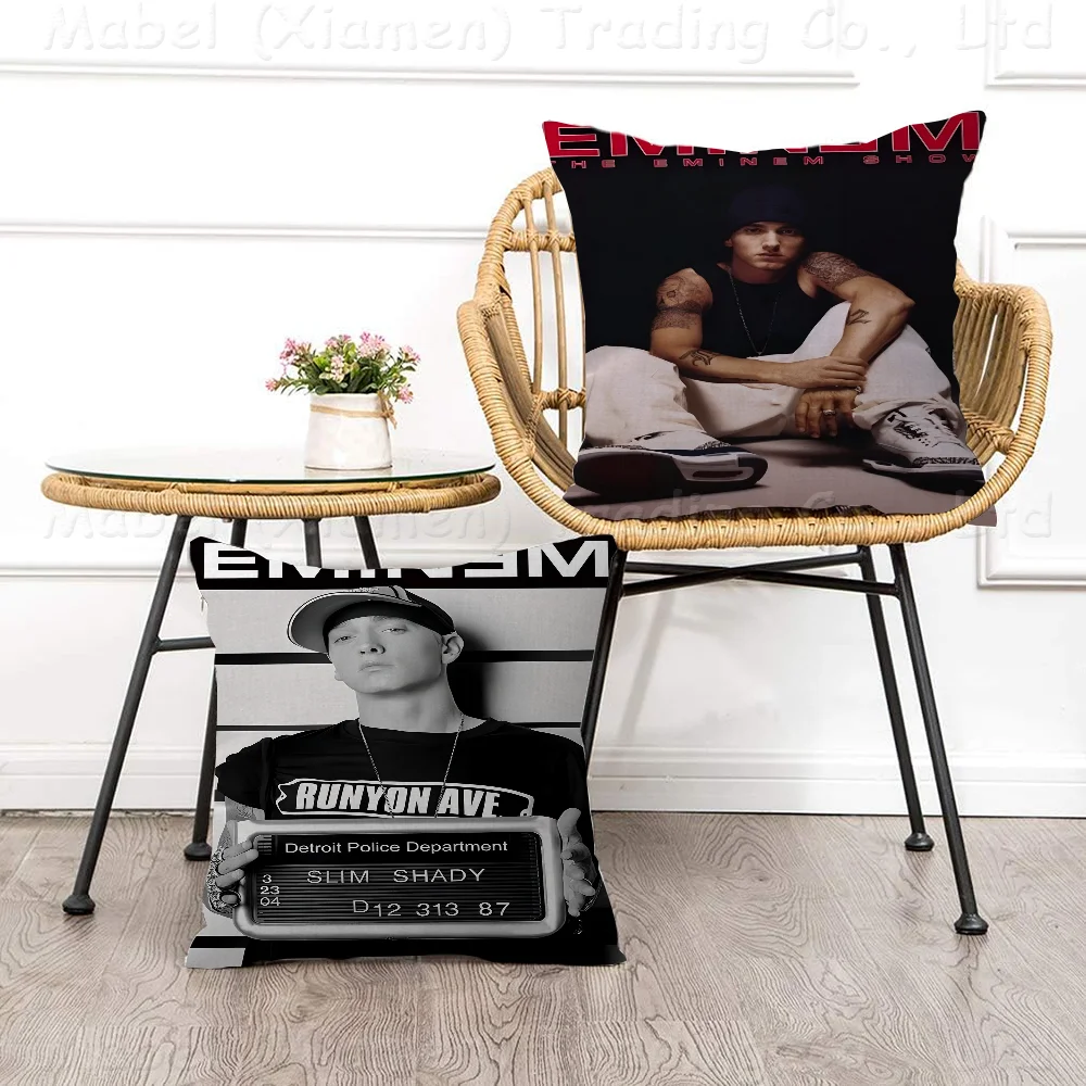 The Famous American Rapper Eminem Pillow Cushion Cover Pillowcase Living Room Sofa Home Decor Customized