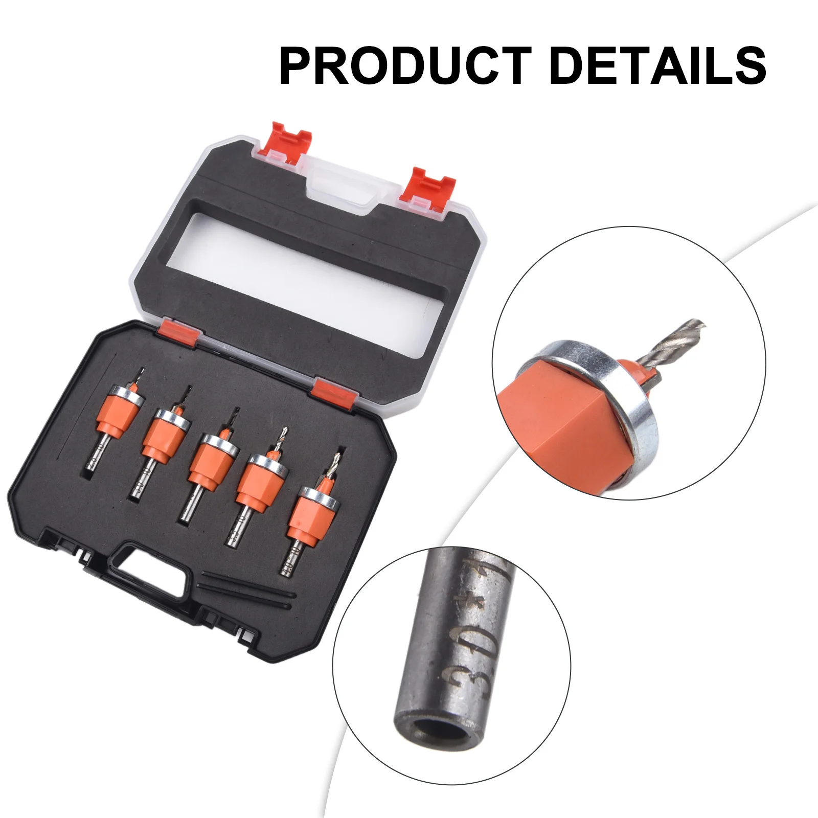 Bit Carrying Case Countersink Drill Bit Total Length Blade Length Carrying Case Woodworking Tasks Compact Drill Bit