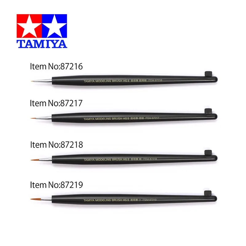 TAMIYA Modeling Brush 87216/87217/87218/87219 HG II Pointed Brush Ultra Fine-Small Line Drawing Face Brushes Model Craft Tools