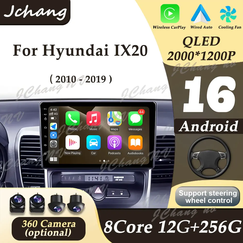 

Android 16 Car Radio Multimedi Player for Hyundai IX20 2010 - 2019 Wireless CarPlay Auto BT GPS Navi DSP Touch Screen Head Unit