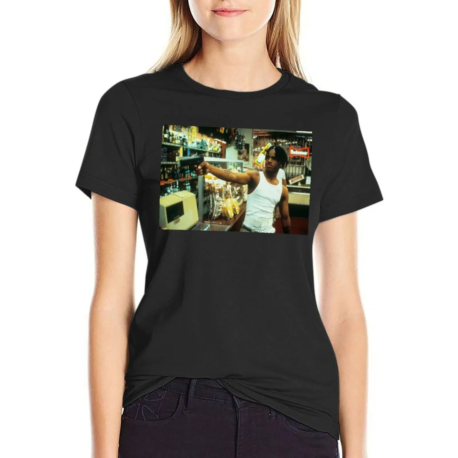 

Menace To Society T-Shirt animal print graphics female Woman T-shirts