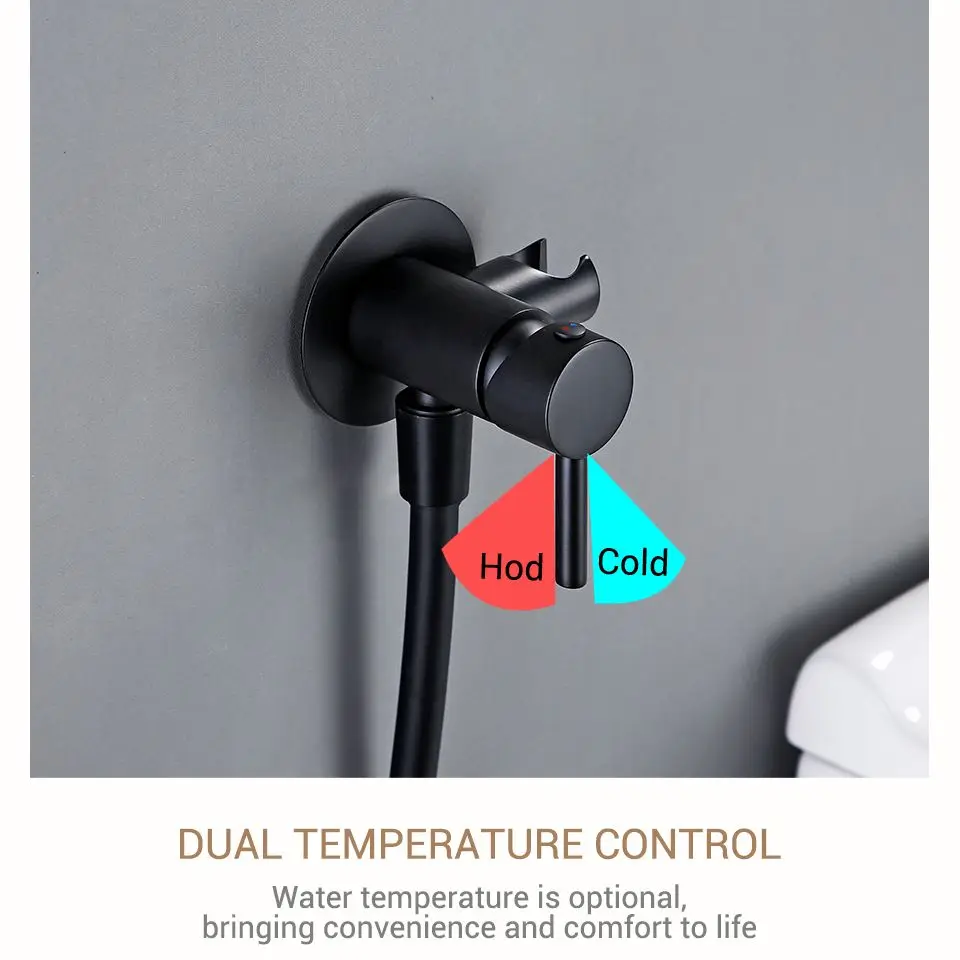 Smesiteli Black Brass Hand-held Wall-mounted Mixer Hot And Cold Water With Hose Bathroom Kitchen Bidet Sprayer Toilet Faucet