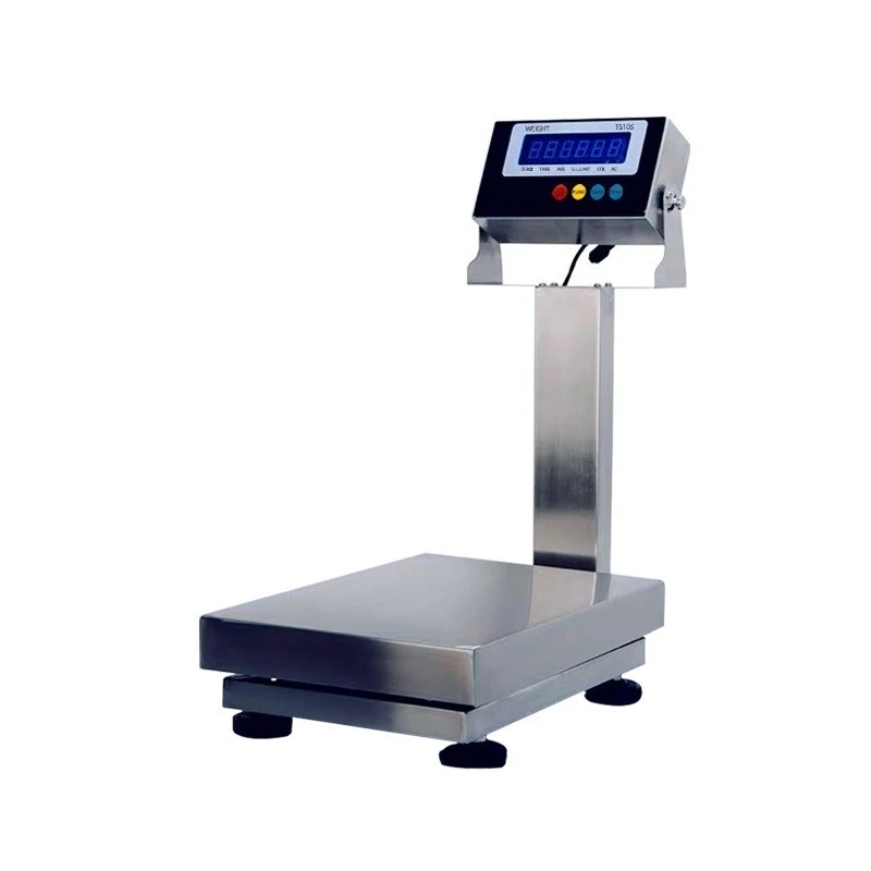IP68 Waterproof Electronic Bench Scale, 150kg/300kg Full Stainless Steel Seafood Platform Scale