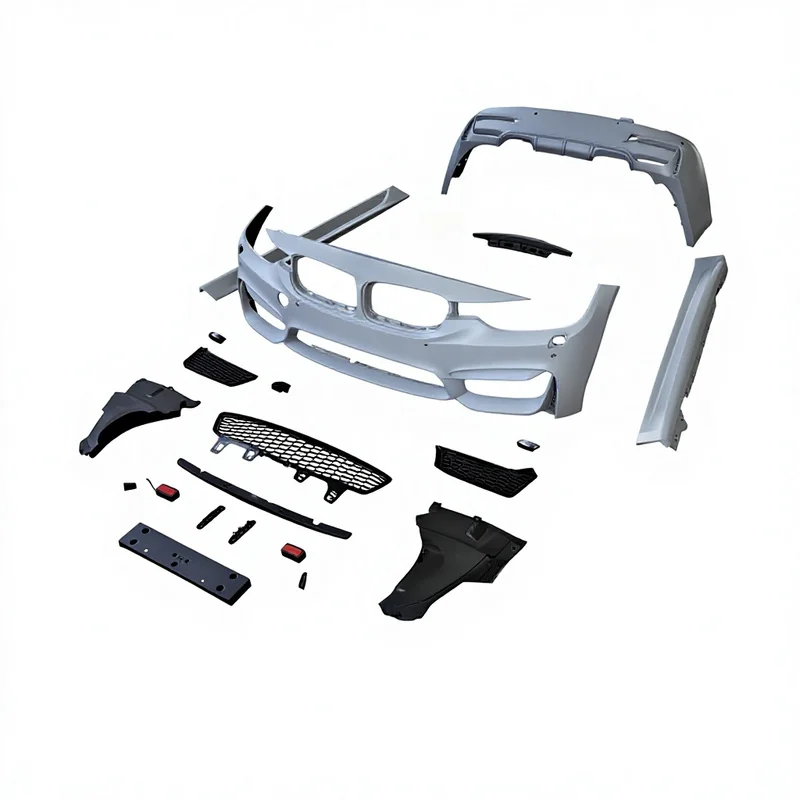 High Quality Vals Style Front Bumper Lips Body Kit Fit F30 Upgrade To M3 Exterior Modification Replacement Accessories