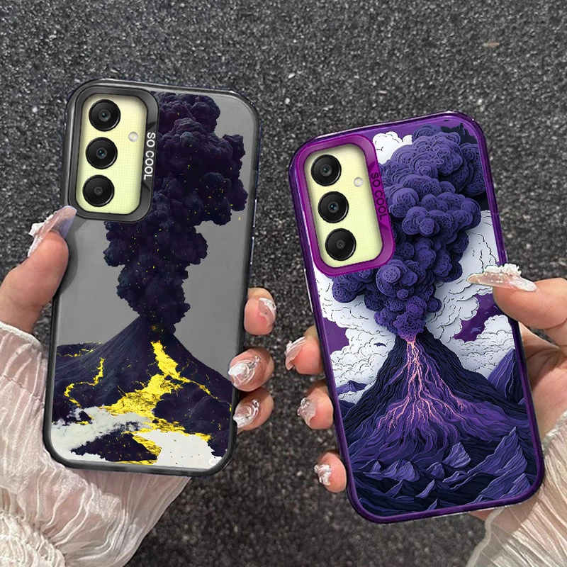 Capa de telefone magma que brilha no escuro, para samsung galaxy a16 a15 a25 a55 a35 a12 a52 a33 a56 a14 a24 a34 a53 a32 a13 capa de silicone