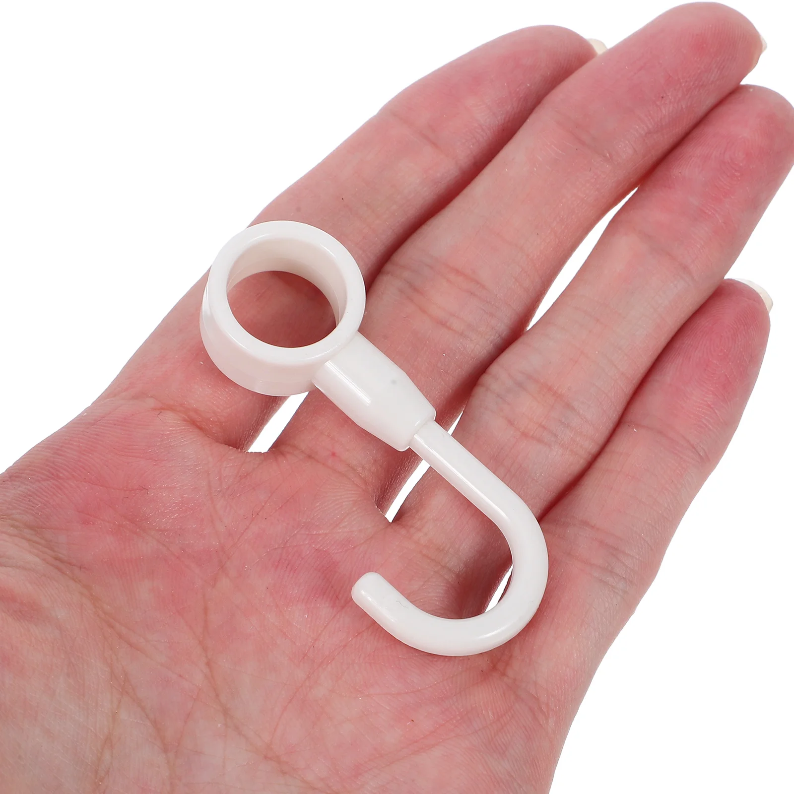 

50 Pcs Clothes Hanger Windproof Hooks Household Coat Accessories Clothing Buckle Plastic Creative for Round Tube Towel Hooks
