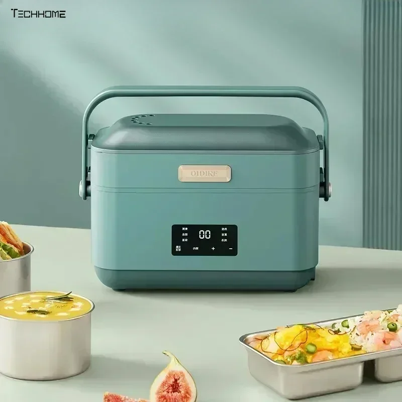 

Electric Lunch Box - Three-layer Stainless Steel Liner. Cooking, Insulation. Portable Rice Heater. Sealed for Freshness.