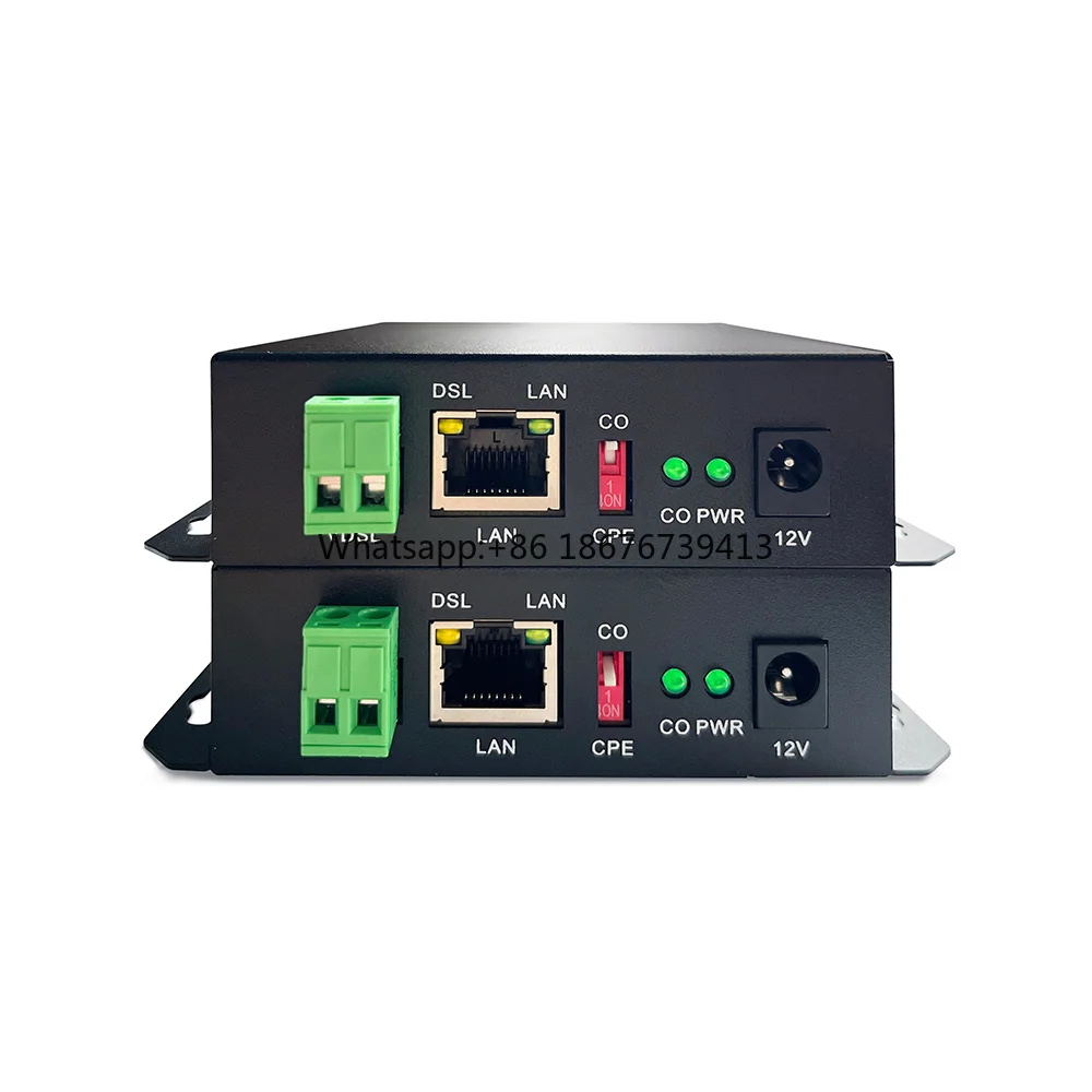 High Quality 100Mbps 1 Port VDSL2 Long Distance 3km Twisted Pair Cable Ethernet Extender