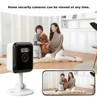 Caméra de sécurité Wifi HD 2MP, mini caméra de surveillance intérieure, vision nocturne, audio bidirectionnel, détection humaine, caméra IP 2.4G 3