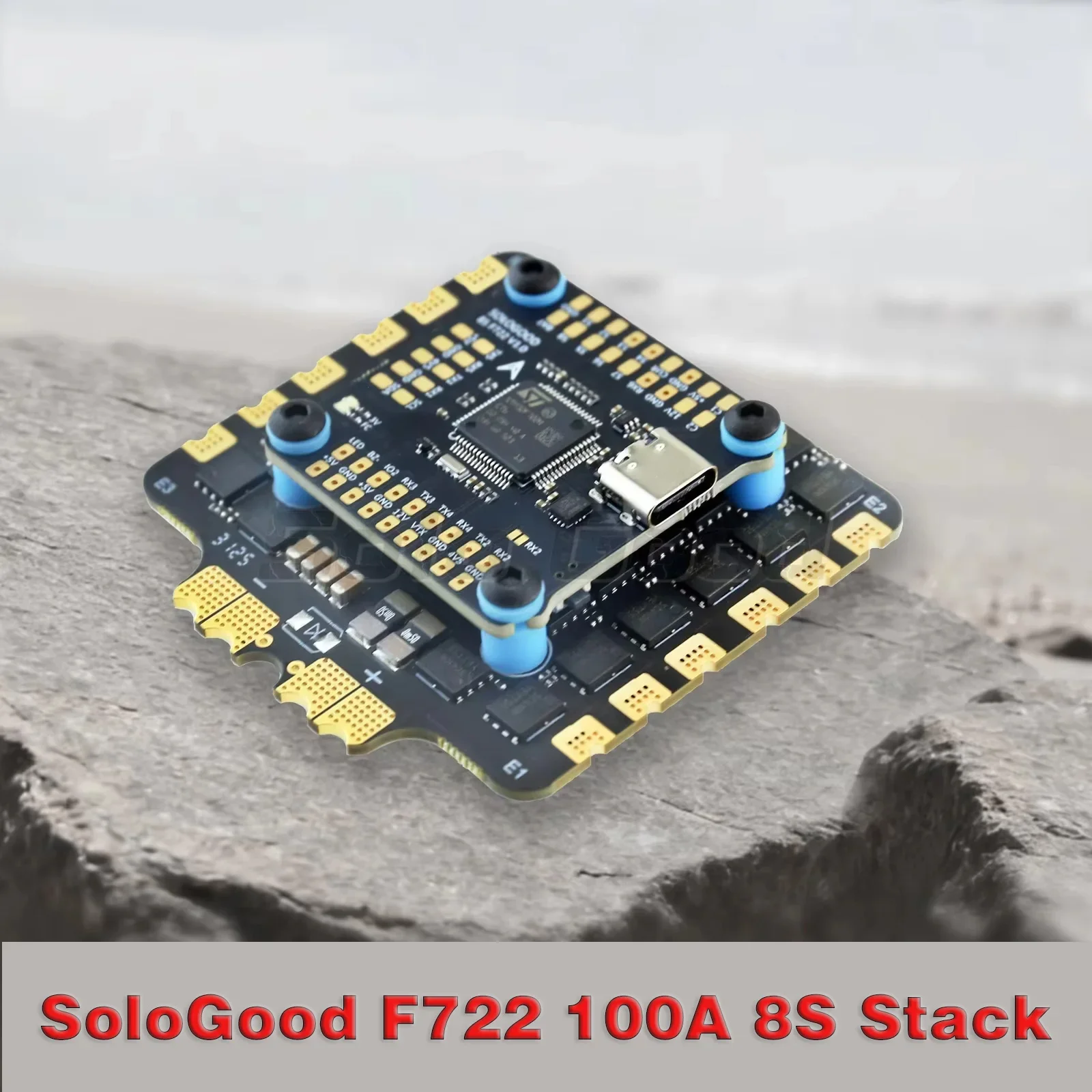 RoRuSSoloGood F722 100A 8S Stack Flight Controller 4in1 ESC With ICM42688P Support 3-8S 2 Cameras For FPV Freestyle Drones Parts