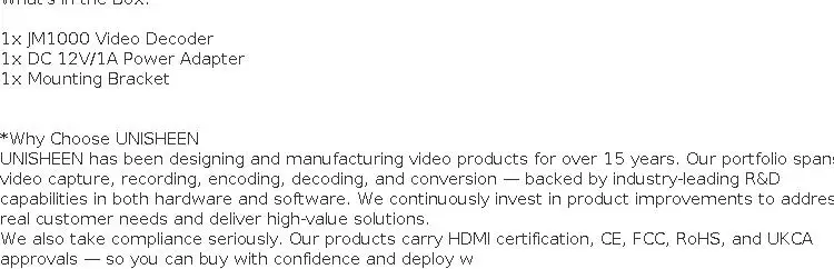 Hot-Sale FHD IP to HDMI Video Decoder Stream H.265 H.264 RTSP SRT RTSP RTMP UDP
