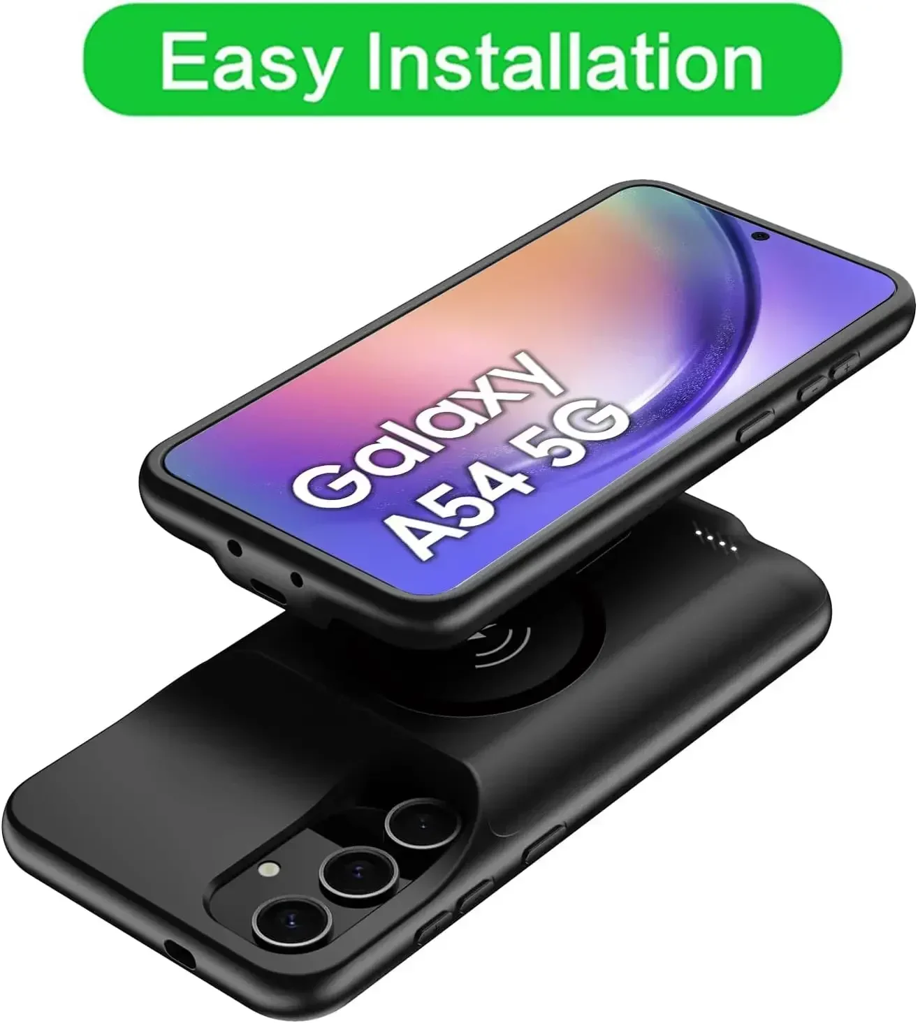 

Чехол-аккумулятор 10000 мАч для Samsung Galaxy A54 5G Power Bank, магнитная крышка для беспроводной зарядки, чехол для зарядного устройства для Samsung A54