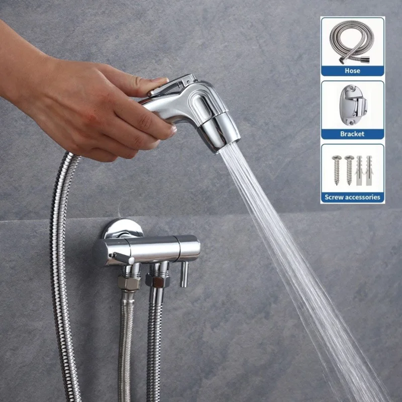 

1pc ABS Handheld Bathroom Toilet Bidet Sprayer Set with Enhanced Pressure Spray Head Bathroom Self Shower Cleaning Accessories