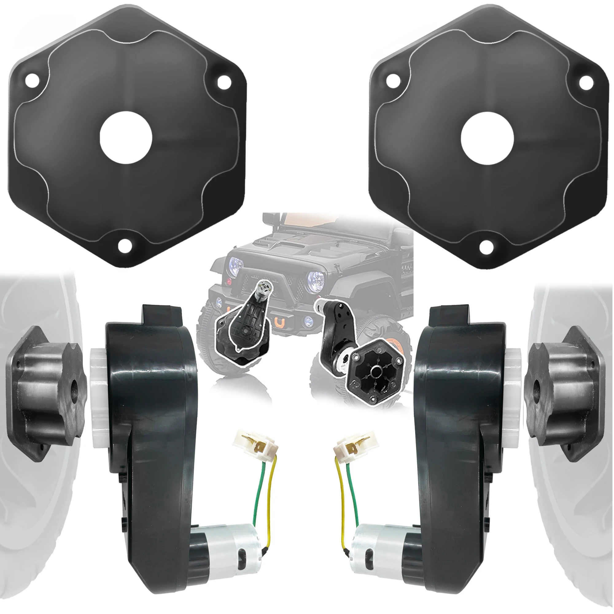 6 В, 12 В, 24 В, RS550, высокоскоростная металлическая шестерня, детский электропоездка на автомобиле, мотор-редуктор, редуктор двигателя с разъемом, обновление