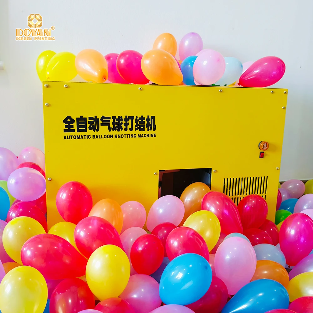 New Doyan Automatic Balloon Knotting Machine Screen Printer for 5,6 10-inch Balloons 1 Year Warranty Amusement Equipment