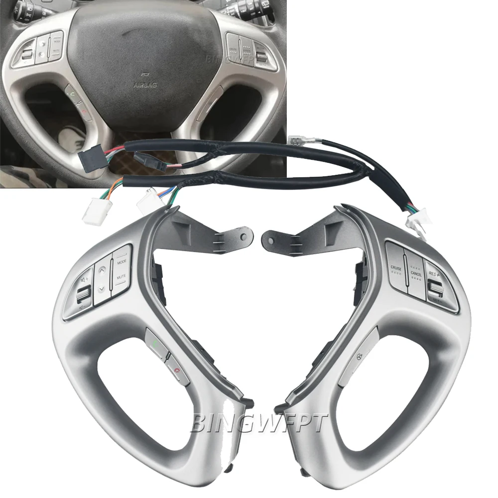 

For 2010-2015 Hyundai Tucson IX35 Multi-function Steering Wheel Button Volume Adjustment Cruise Fixed Speed OEM 967002S100