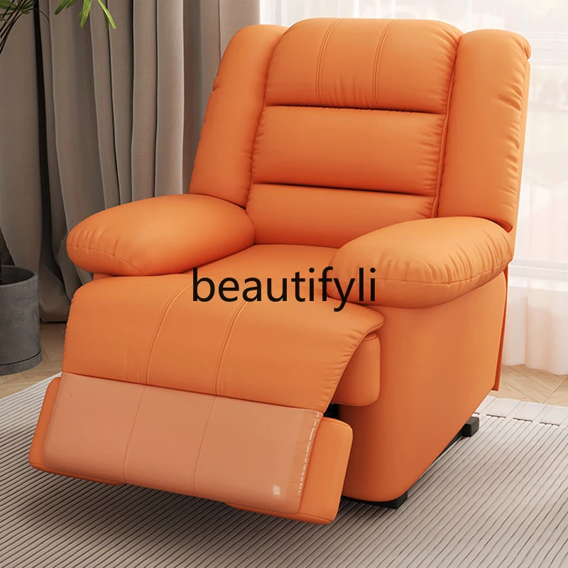 First-class space sofa cabin technology fabric art single reclining chair leather art electric