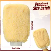 Tick Mitt Applicator Glove for Horses, Fleece Grooming Mitt for Bathing Cleaning, Multifunctional Animal Glove Cats Dogs Bunny 2