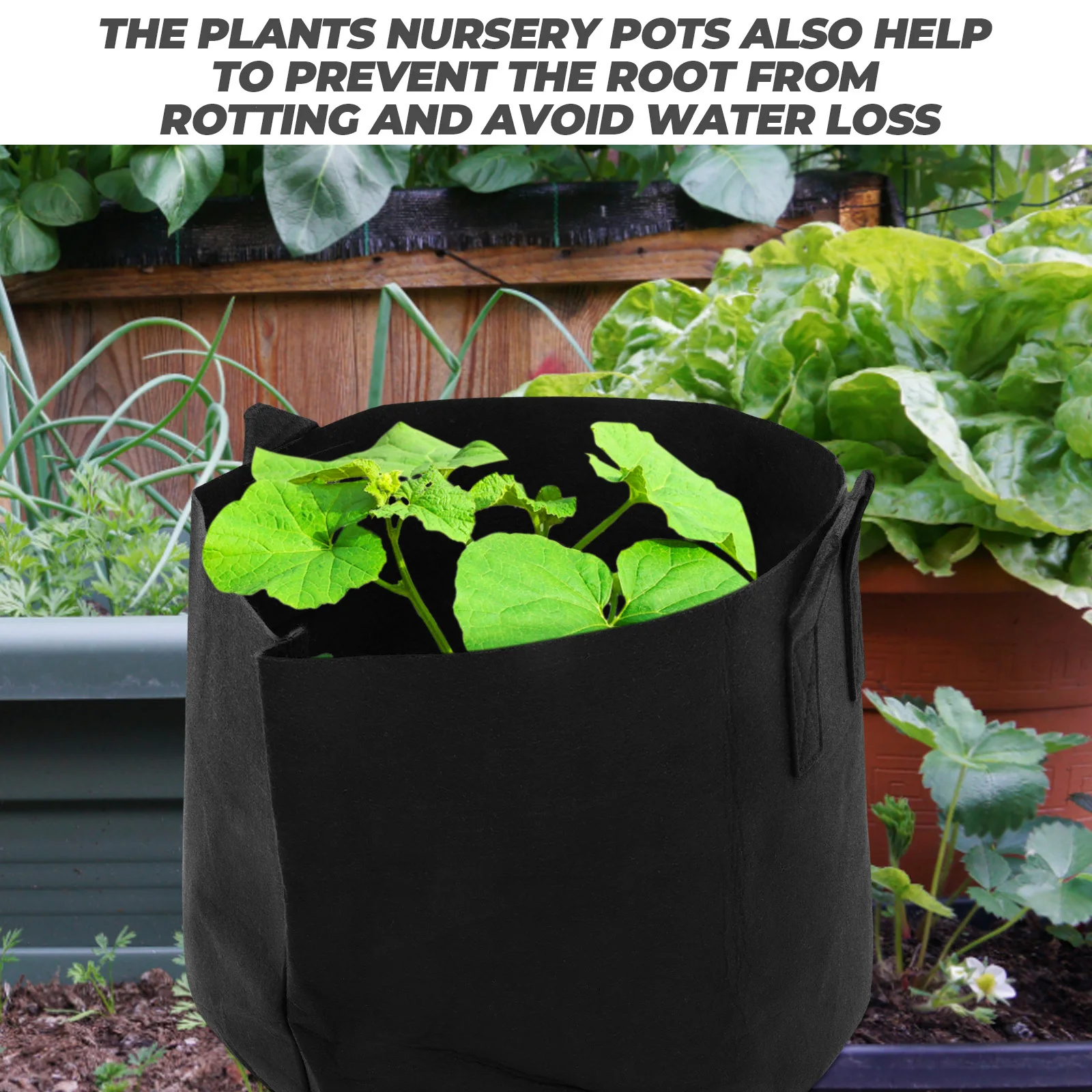 

2Pcs Planting Bags 15 Gallon Fabric Grow Bags for Vegetables Potatoes Carrots Tomatoes Breathable Nursery Containers with Sturdy