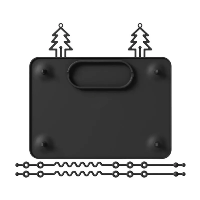 مفرش طاولة من السيليكون لإطعام الطفل مع كوب شفط مضاد للسقوط، صينية للوجبات الخفيفة للأطفال، لعبة أدوات المائدة، حبل معلق