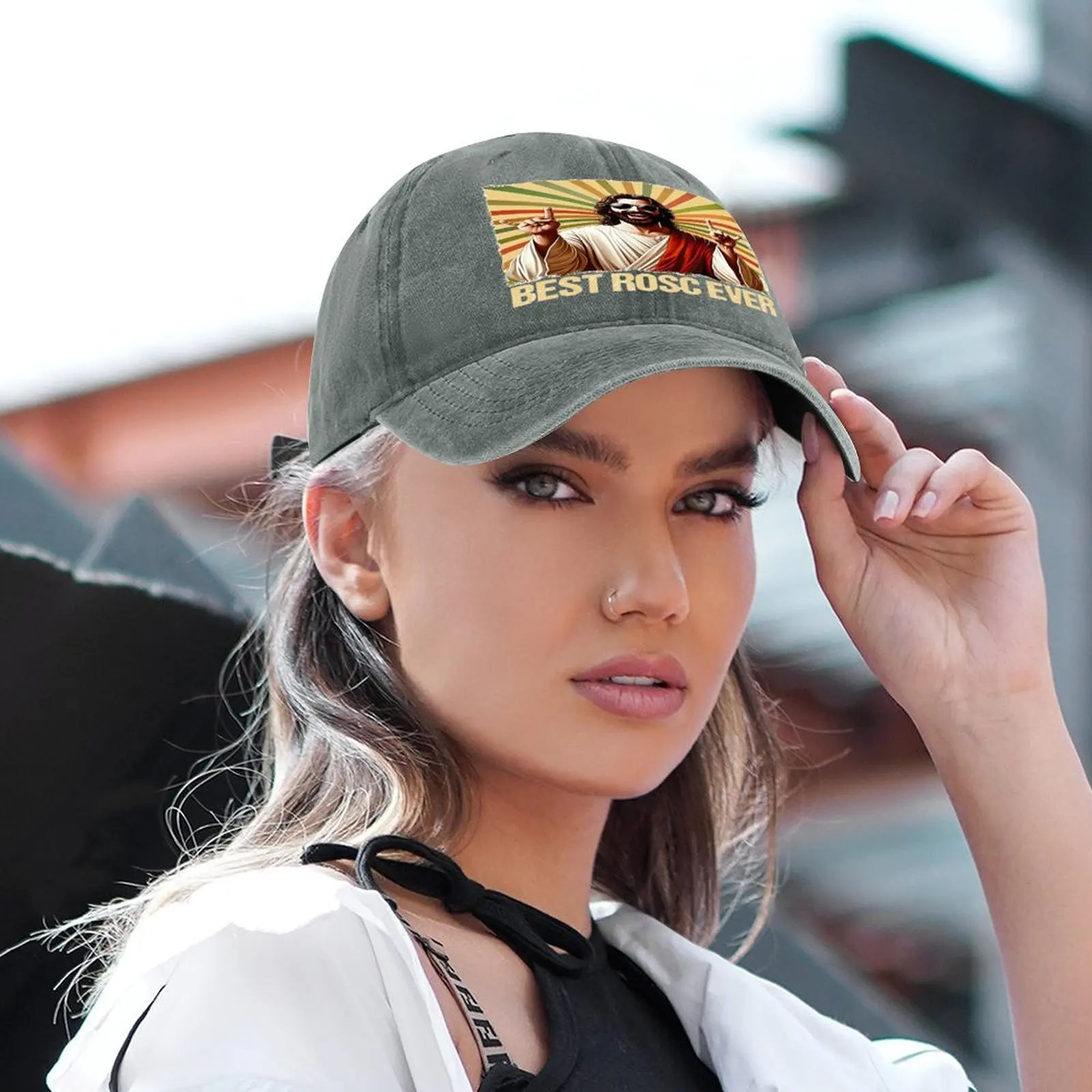 

2024 New Luxury Brand Best ROSC Ever Easter Nurse Doctor Surgeon Jesus Rock On Pattern Printing Unisex Outdoor Sport Hats