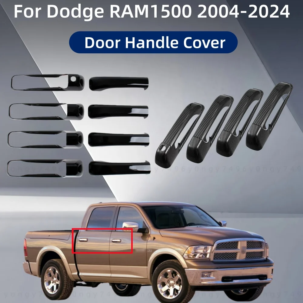 

ABS Car Upgrade Accessorie Plated Exterior Door Handle Cover Trim Paste Style For Dodge RAM1500 2004 2005 2006 2007-2024