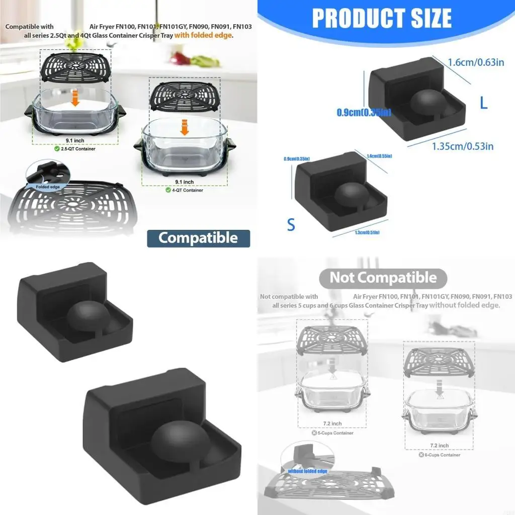 J1HF 8Pcs Silicone Bumper for FN090/FN091/FN100/FN101/FN101GY/FN103 Air Fryers Part
