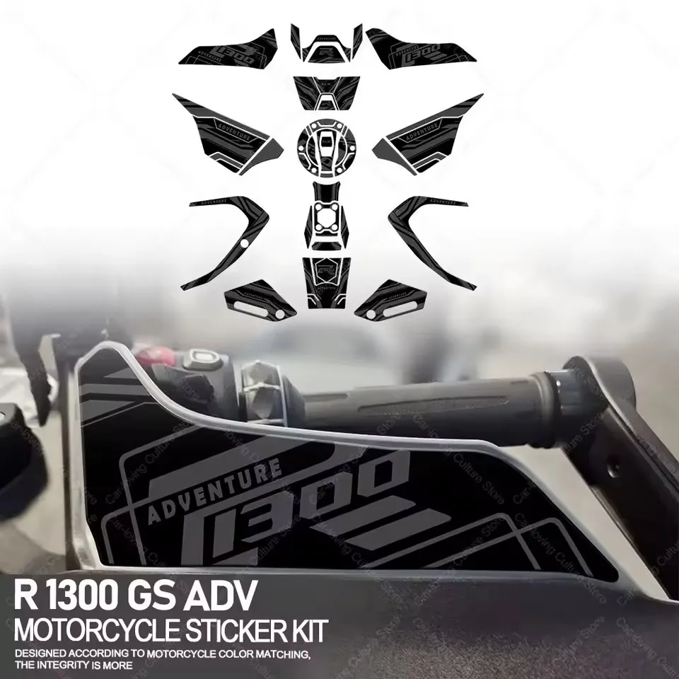 

For R 1300 GS r1300gs ADV 3D Motorcycle Tank Pad Protector Sticker Gas Tank Decals Scratch Resistant Protective Sticker Full Set