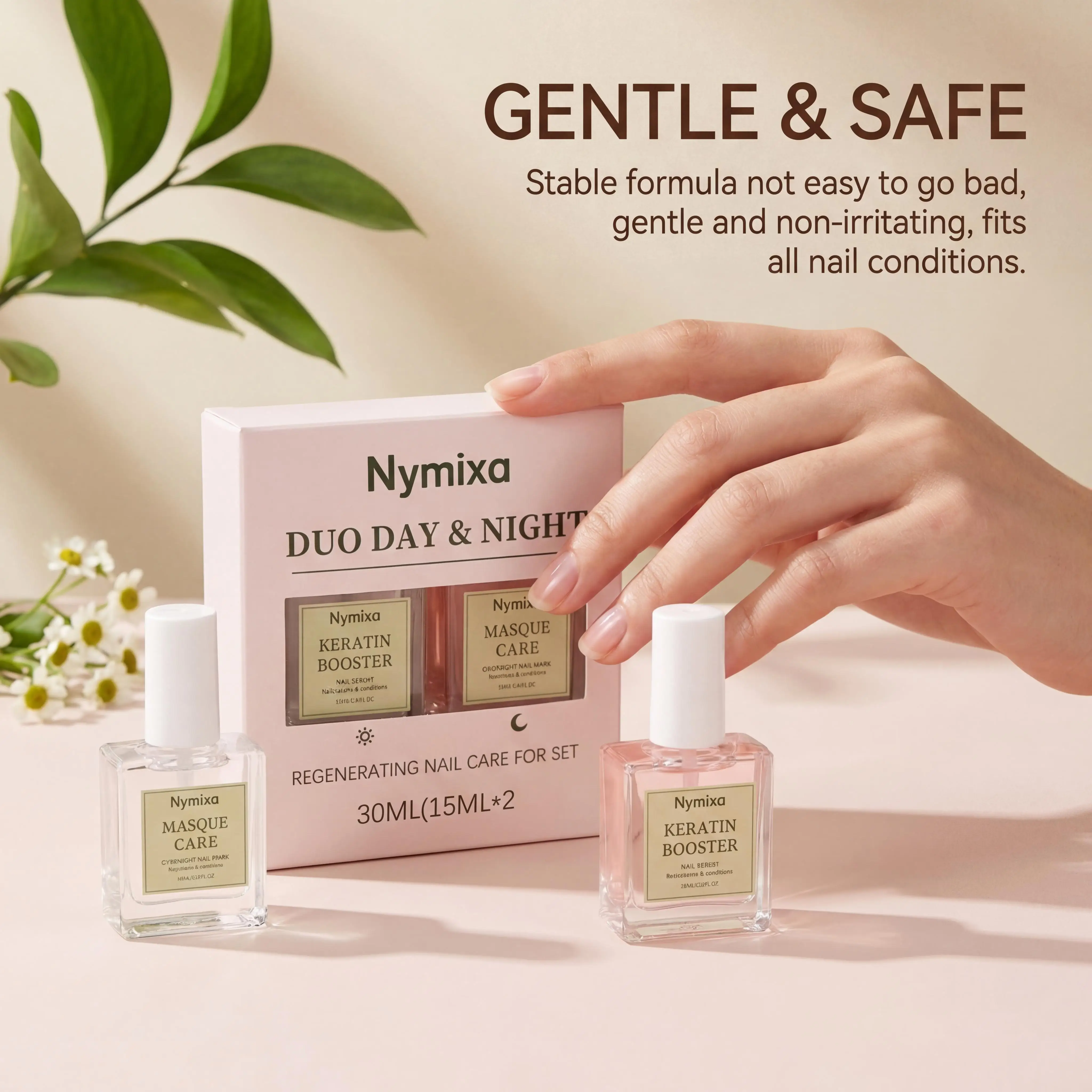 Nail Care Kit With Cuticle Oil & Nail Night Mask Repair Damaged Nails Boost Nail Regeneration Nail Hardener Ideal Gift For Women