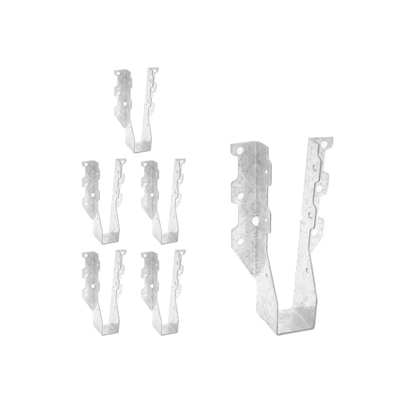 6-piece set 2x10 heavy-duty support beam hanger, 14 gauge galvanized steel hurricane cable tie, used for floor and ceiling