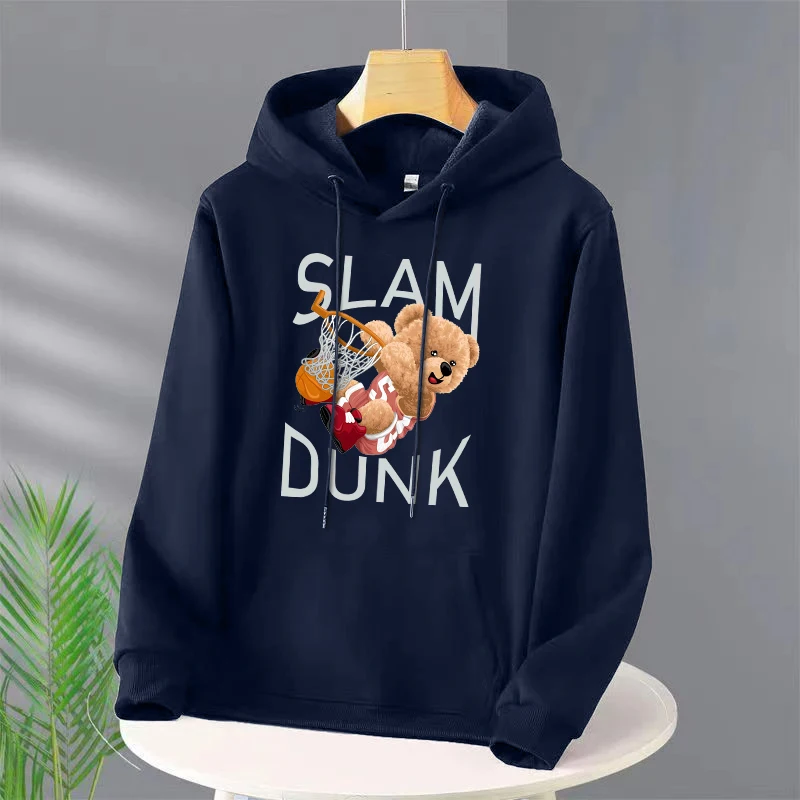 Sudaderas con capucha informales para hombre, jersey de diseñador Harajuku Y2k, Sudadera con capucha con estampado de oso Slam Dunk, Jersey Vintage de moda para hombre