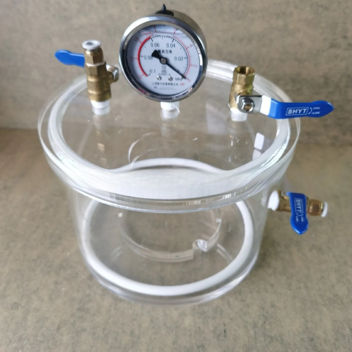 Acrylic vacuum glass box sealed operation box storage castaway sealed box vacuum defoaming test