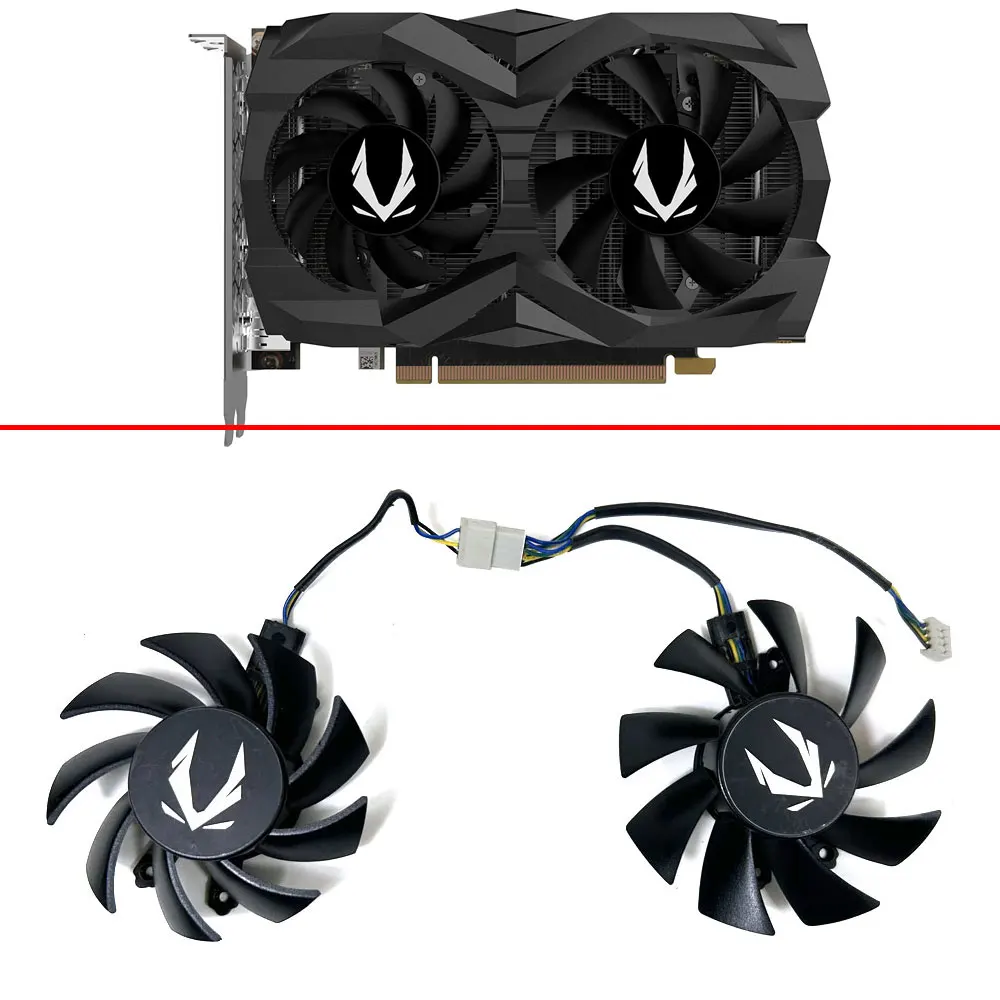 75mm 65mm GA72S2U GA82S2H DC12V 0.32A 4Pin Cooling FAN For ZOTAC GAMING GeForce GTX 1660 SUPER 1660Ti Twin Fan ZT-T16620F-10L