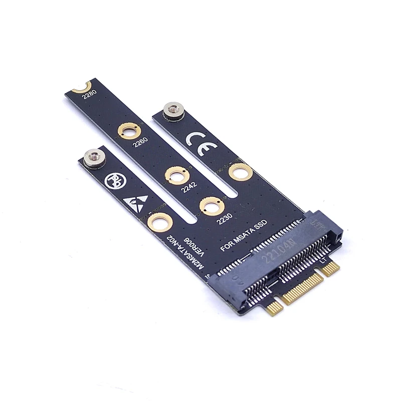 NGFF M.2 B + M Key to mSATA Mini PCI-E PCI-Express SATA 3.0 SSD Male Converter Adapter Riser Card For 2242/2260/2280 M2 NGFF SSD