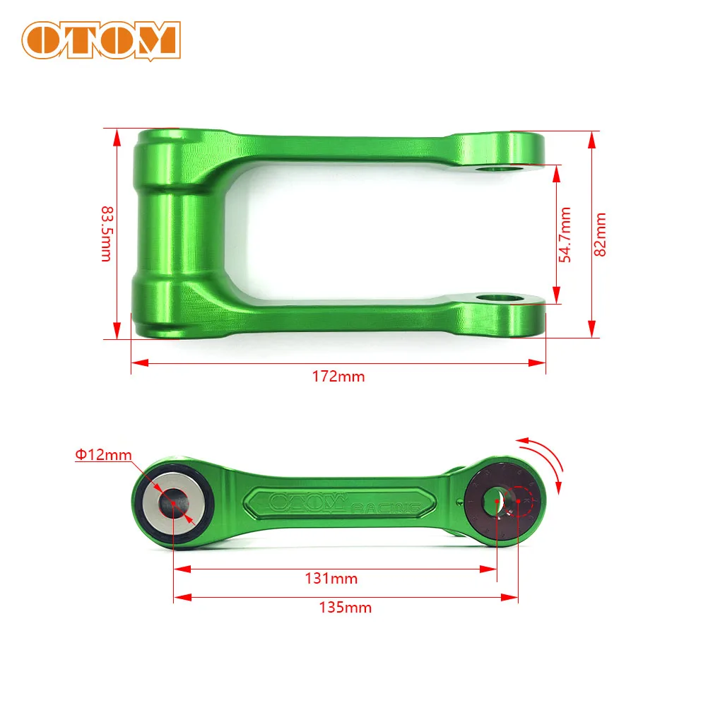 OTOM Motorcycle Adjustable Lowering Linkage Arm 50mm Rear Shock Suspension Connecting Rod 39111-0309 For KAWASAKI KX250F 12-16