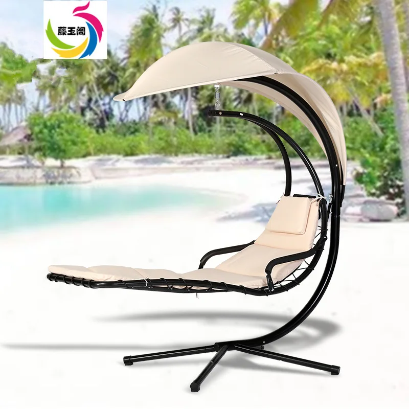 

Outdoor swing rocking chair wrought iron cradle outdoor balcony hammock