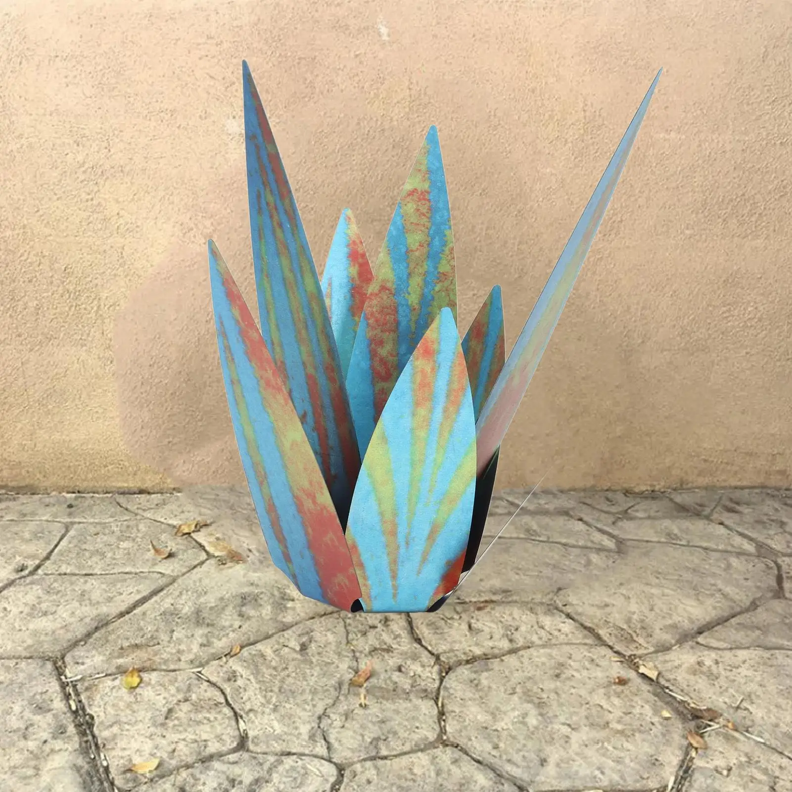 Waterproof Iron Lawn Agave Sculpture – Rustic Tequila Art for Outdoor for patio Decor, Anti-Rust DIY Design