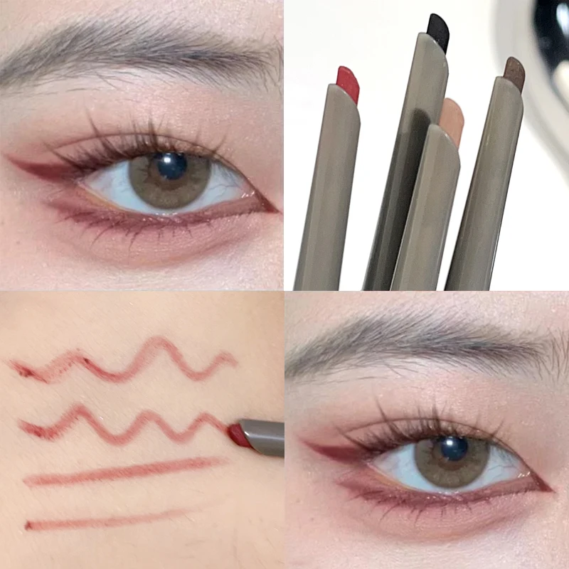 Lasting Matte Eyeliner Gel Pen Waterproof Black Brown Red Smooth Easy To Wear Contouring Eyelid Eye Pencil Eyes Makeup Cosmetics