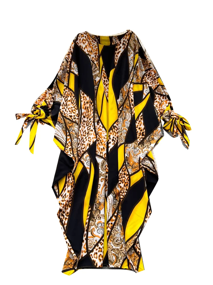 Vestido Largo con Estampado Floral Retro para Mujer, Hoado, con Nudo, Cintura Alta, Falda en Línea A, Estilo E, Vers...