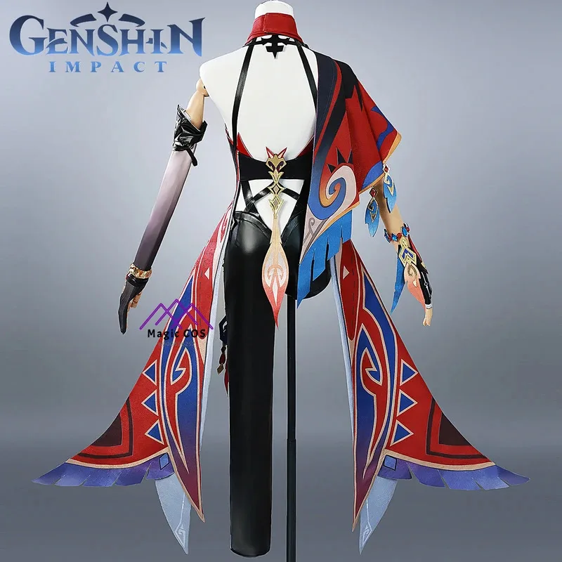 Chasca High Quality Cosplay Anime Costume Genshin Impact Game Hot Sale Cosplay Uniform Wig Accessories for Comic Con Coser Party