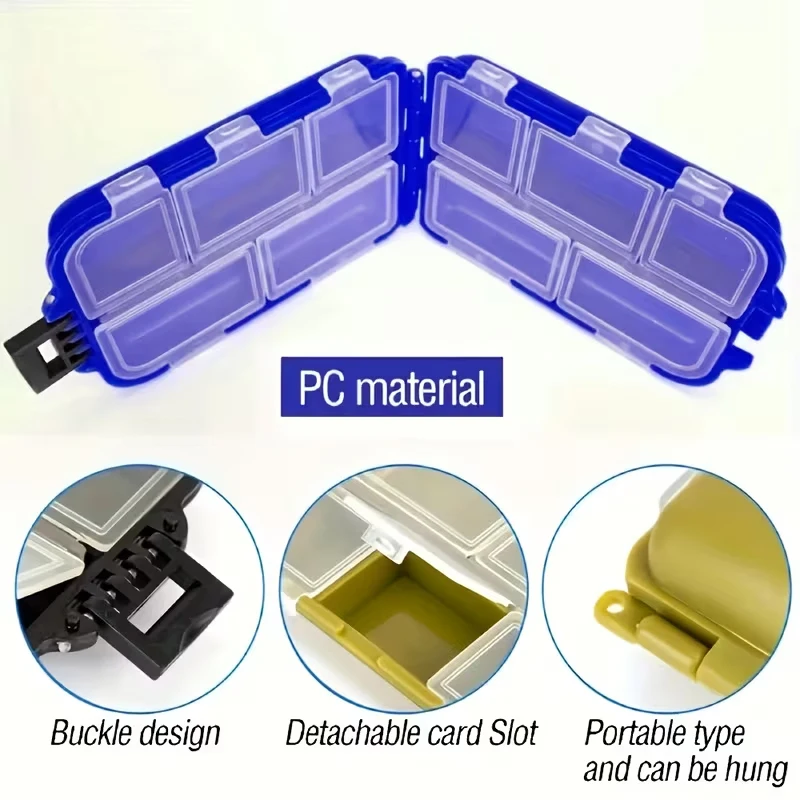 Mini Double-Sided Storage Box – Portable Tool & Lure Organizer With Detachable Compartments