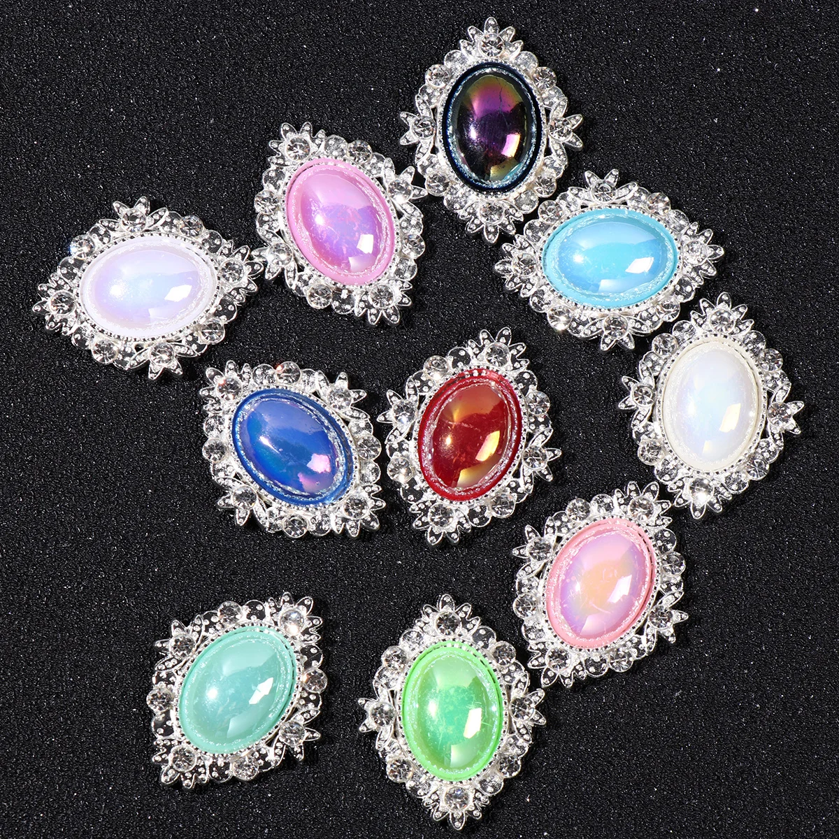 

10Pcs DIY Jewelry Accessory Pearl Alloy Ornaments Kit Fashion Handmade Earrings Pendants for Wedding Party Jewelry Accessory